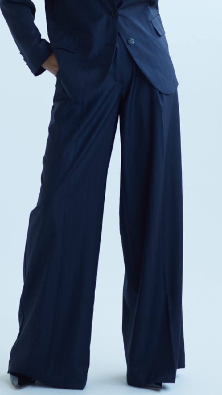 Navy trousers palazzo