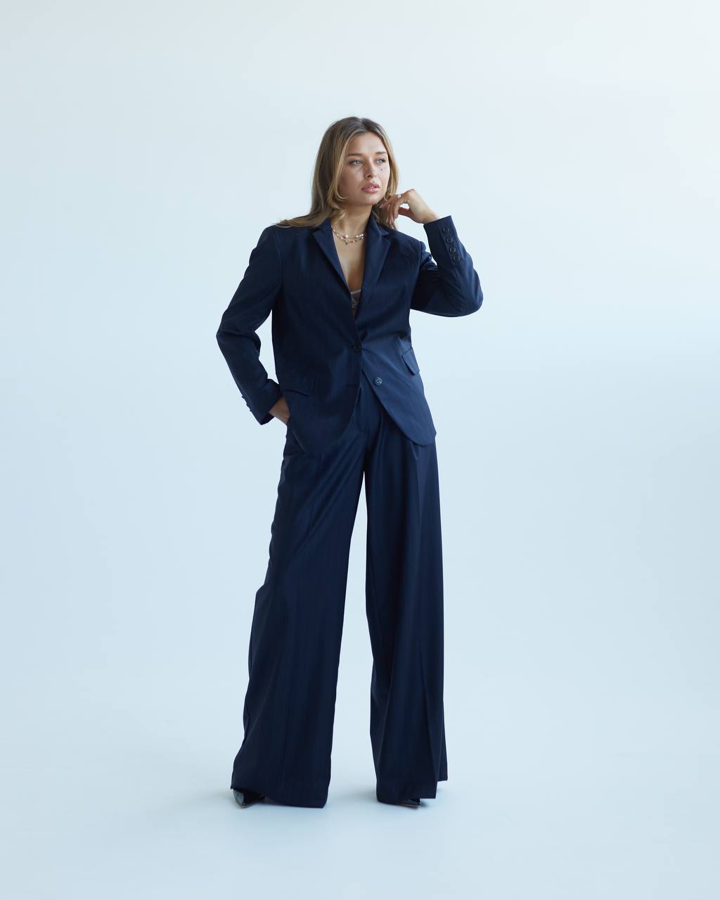 Navy trousers palazzo